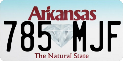 AR license plate 785MJF