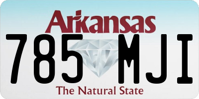 AR license plate 785MJI