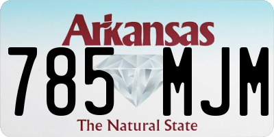 AR license plate 785MJM