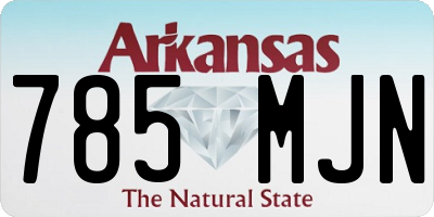 AR license plate 785MJN