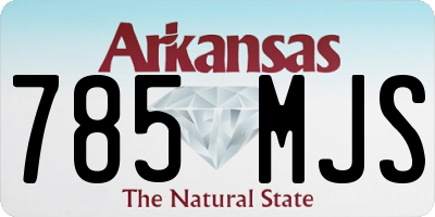AR license plate 785MJS
