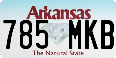 AR license plate 785MKB