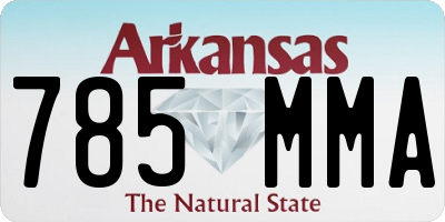 AR license plate 785MMA