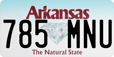 AR license plate 785MNU