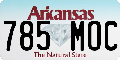 AR license plate 785MOC