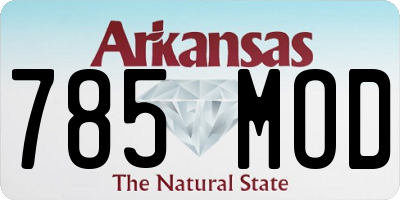AR license plate 785MOD