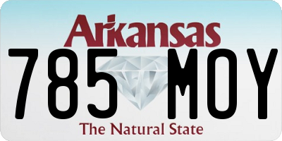 AR license plate 785MOY