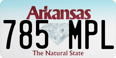 AR license plate 785MPL