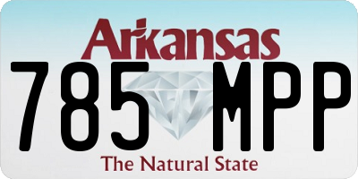 AR license plate 785MPP