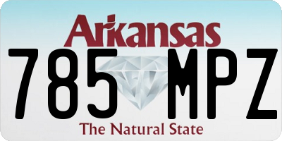AR license plate 785MPZ