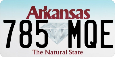 AR license plate 785MQE