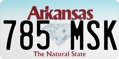 AR license plate 785MSK