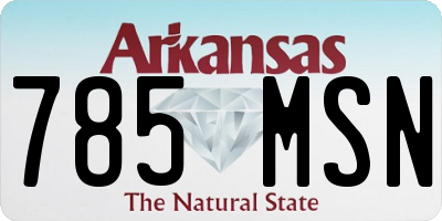 AR license plate 785MSN