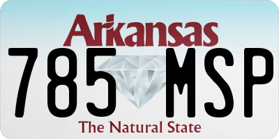 AR license plate 785MSP