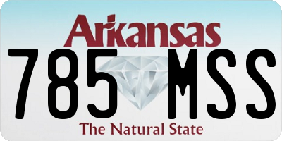 AR license plate 785MSS