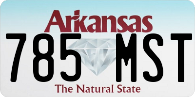 AR license plate 785MST