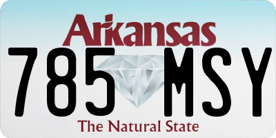 AR license plate 785MSY