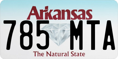 AR license plate 785MTA