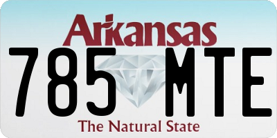 AR license plate 785MTE