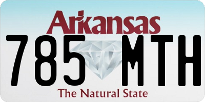 AR license plate 785MTH