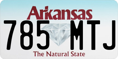 AR license plate 785MTJ