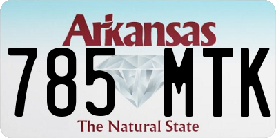 AR license plate 785MTK