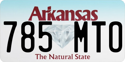 AR license plate 785MTO