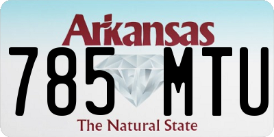AR license plate 785MTU