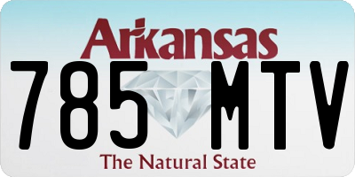 AR license plate 785MTV