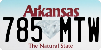 AR license plate 785MTW