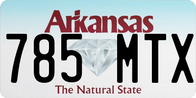 AR license plate 785MTX