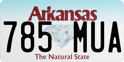 AR license plate 785MUA