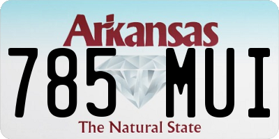 AR license plate 785MUI