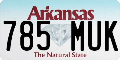 AR license plate 785MUK