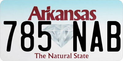 AR license plate 785NAB