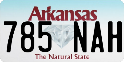 AR license plate 785NAH