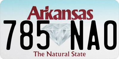 AR license plate 785NAO