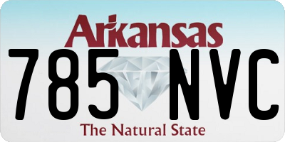 AR license plate 785NVC