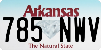 AR license plate 785NWV