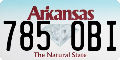 AR license plate 785OBI