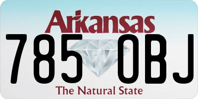 AR license plate 785OBJ