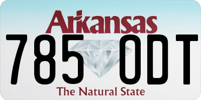 AR license plate 785ODT