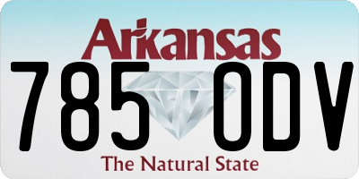 AR license plate 785ODV