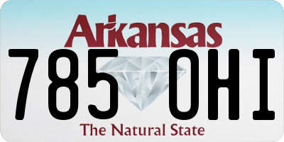 AR license plate 785OHI