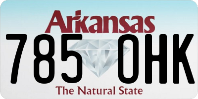 AR license plate 785OHK