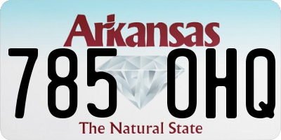 AR license plate 785OHQ