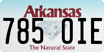 AR license plate 785OIE