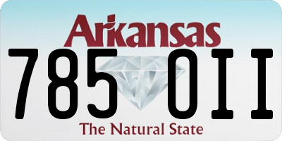 AR license plate 785OII