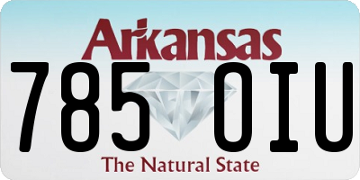 AR license plate 785OIU