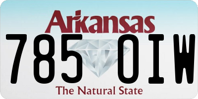 AR license plate 785OIW